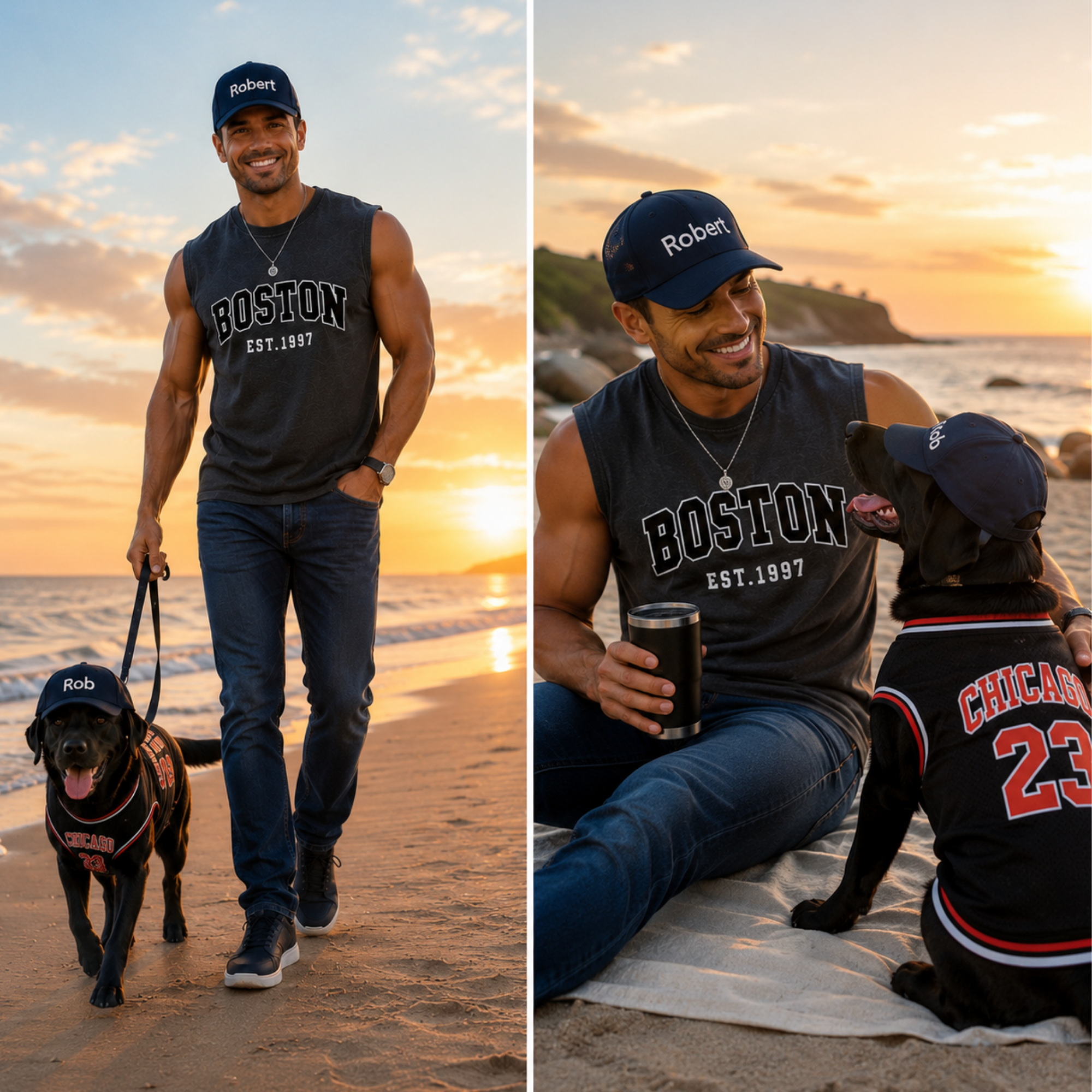 Kit   Deportivo "Team Spirit": Ropa a Juego para Dueño y Perro