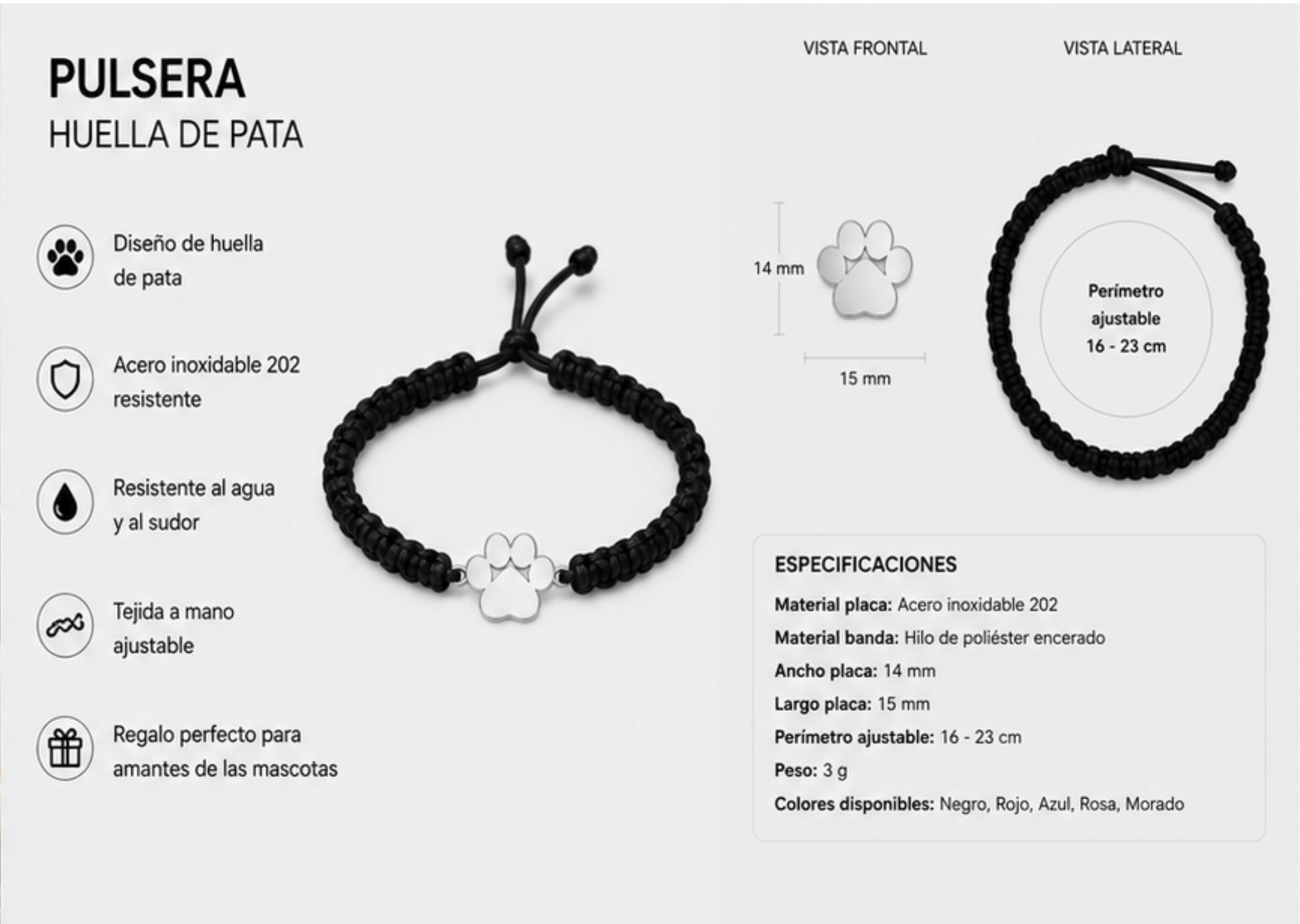 Kit "Regalo con Huella": Pulsera  y Llavero Dog Mom
